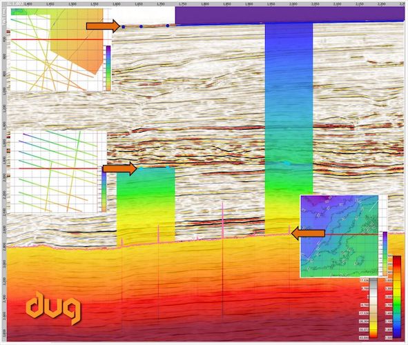 DUG Insight includes fast and effective tools to regrid, interpolate, de-spike and smooth your interpretation
