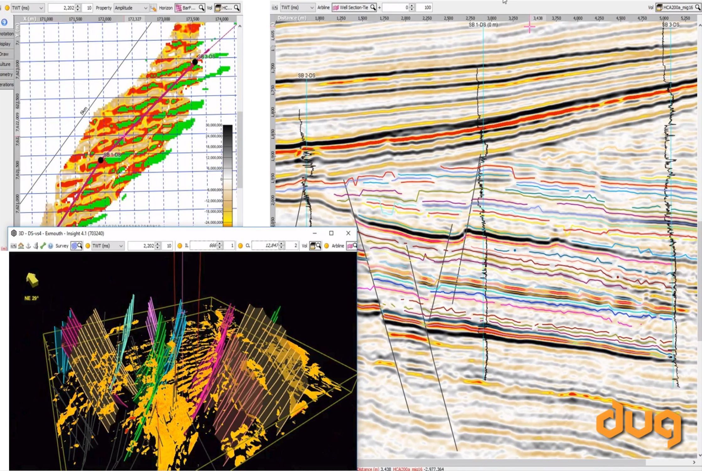 Image: using DUG Insight software to explore sequence stratigraphy