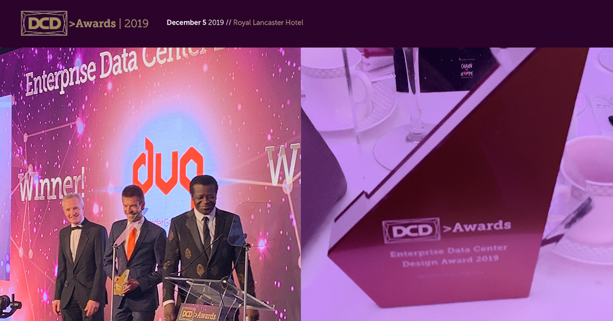DUG Awarded Enterprise Data Center Design Winner at International DCD Awards