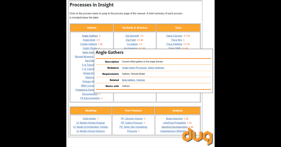 DUG Insight: Exploring Processes
