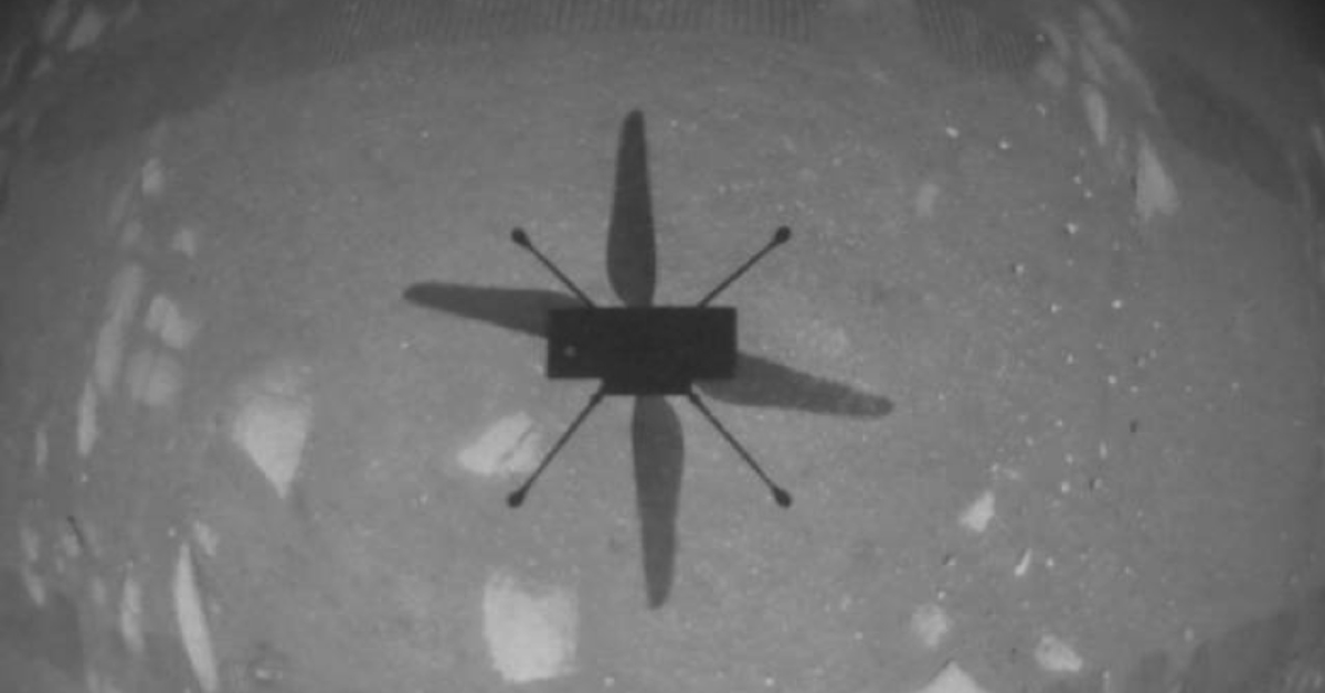 Mars helicopter fanning human ingenuity.