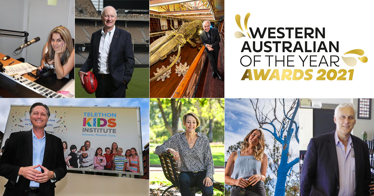 Seven Western Australians shine bright at the WA of the Year Awards 2021.
